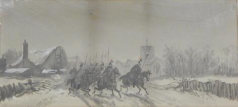 T Birk(?). Cavalry riding
