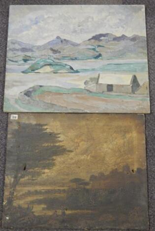 20thC Irish School. River landscape