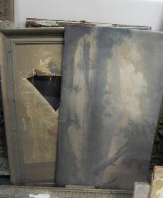 Three large 19thC gilt plaster picture frames - 2