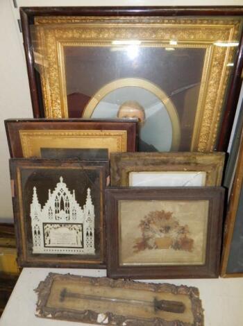 Framed Victorian items