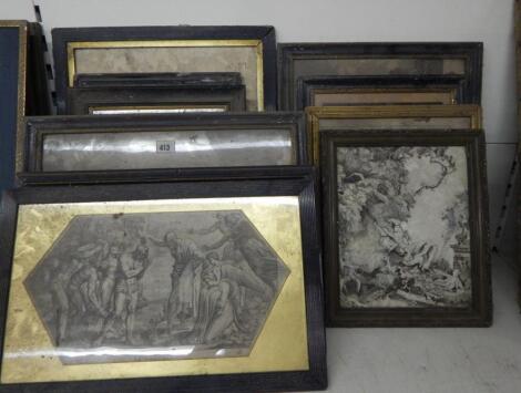 17thC and later book plates and engravings