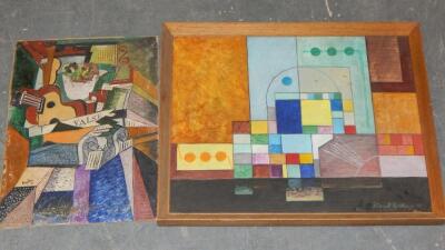 J. Cassell Hutchinson. Two abstract pictures.