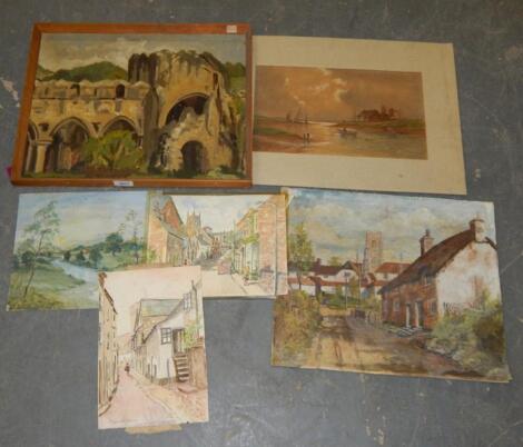 J. Cassell Hutchinson. Various watercolours and others.