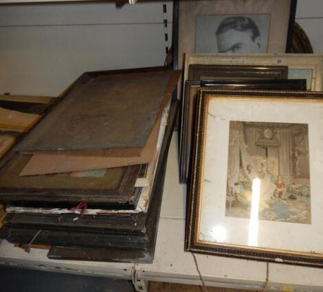 A large quantity of various pictures and prints. (2 stacks)