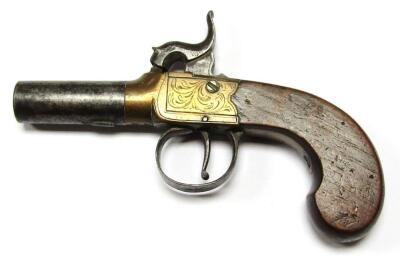 A late 18thC/early 19thC box lock percussion pistol