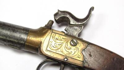 A late 18thC/early 19thC box lock percussion pistol - 3