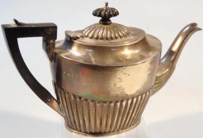 A Victorian silver teapot