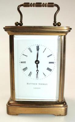 A 20thC brass carriage clock - 2