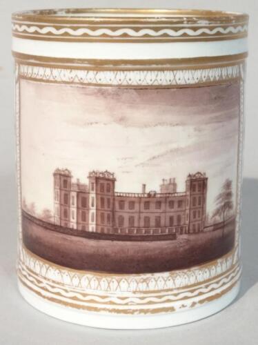 A late 18thC/early 19thC English porcelain tankard