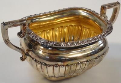 An Edwardian silver two handled sugar bowl