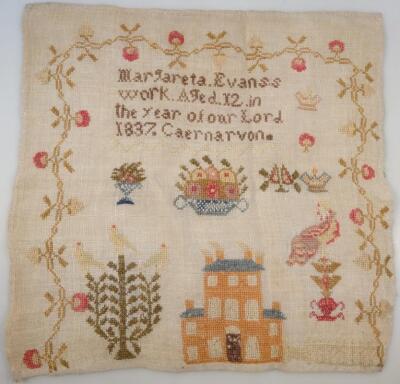 An early Victorian pictorial sampler