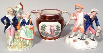 A 19thC Staffordshire figure group