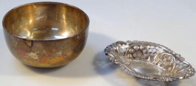 A George V silver sugar bowl