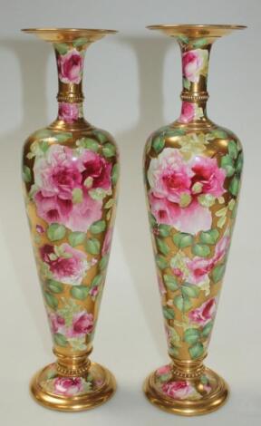 A pair of early 20thC TF & S Ltd vases