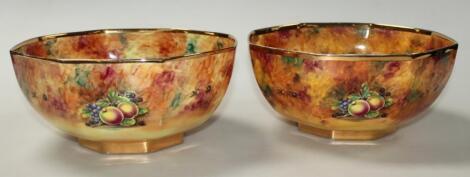 A pair of 20thC Baroness Pottery bowls