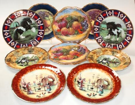 Various 20thC cabinet plates