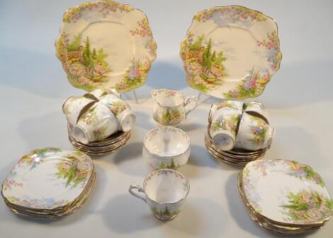 A Royal Albert Kentish Rockery part tea service