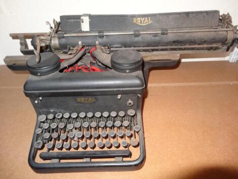 A mid-20thC Royal metal cased typewriter