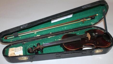 A late 19thC/early 20thC Neuner & Hernsteiner violin