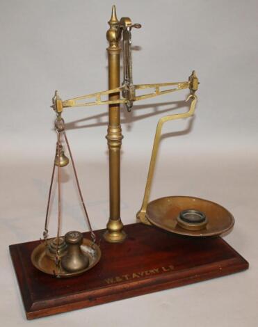 A set of W & T Avery brass shop scales