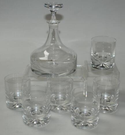 A 20thC plain glass drinks set