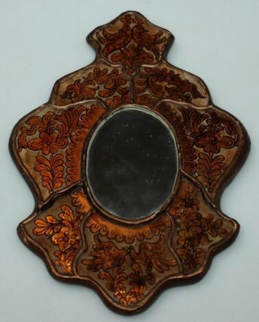 An unusual late 19thC/early 20thC mirror