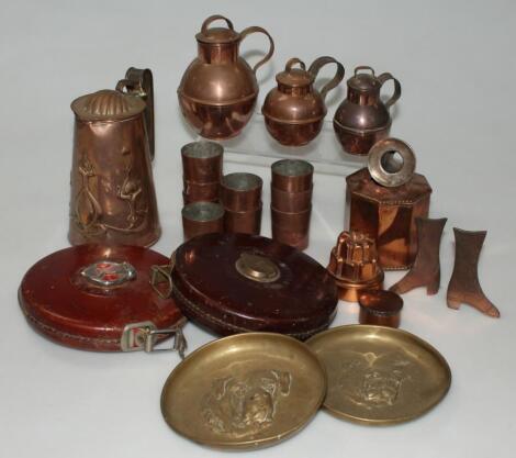 Various copper and brassware