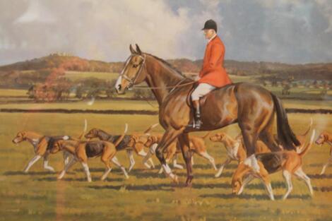 Neil Cawthorne (20thC). Jim Webster The Belvoir Huntsman on Cassidy