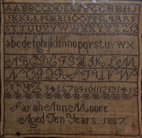 A 19thC alphabetic and numeric sampler