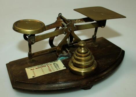 An early 20thC postal table scale