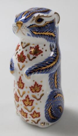 A Royal Crown Derby chipmunk paperweight