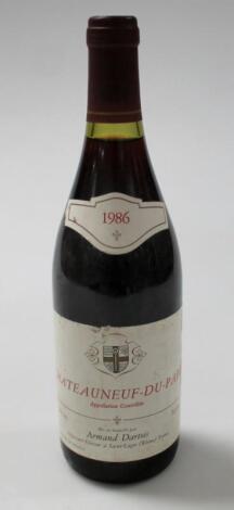 A bottle of 1986 Chateauneuf-du-Pape Armand Dartois red wine