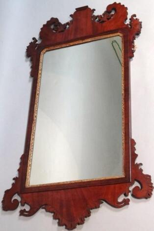 A 19thC mahogany framed pier glass