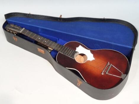 A mid-20thC acoustic guitar