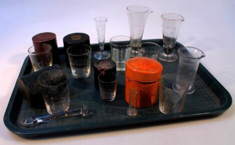 Various 19thC and later shot glasses