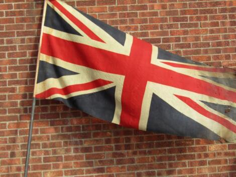 A large early 20thC Union Jack flag