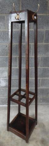 A 20thC mahogany hall stand