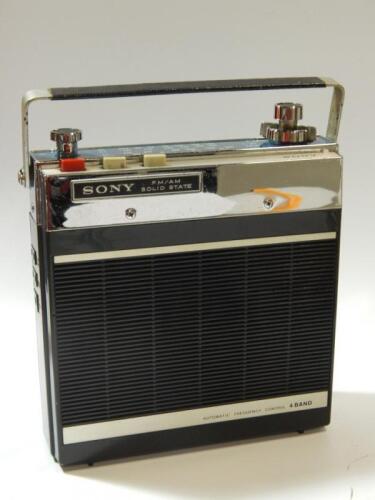 A 1960s Sony Four Band detachable portable car radio