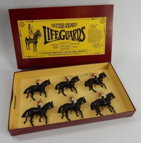 A set of six Britains lead figures of Lifeguards of The Household Cavalry