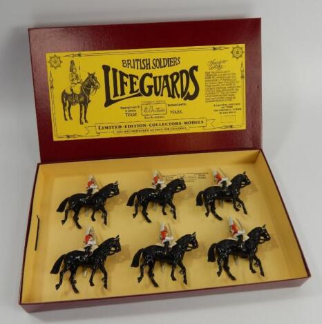 A set of six Britains lead figures of Lifeguards of The Household Cavalry