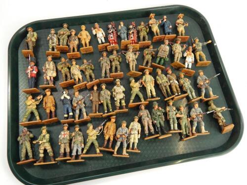 Del Prado lead model soldiers of WWI and WWII British and US figures