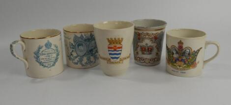 Three Royal Commemorative Coronation mugs