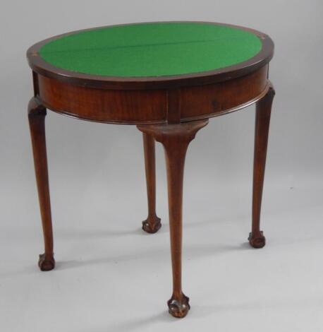 A George V mahogany card table