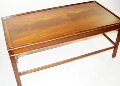 A reproduction mahogany Georgian style coffee table