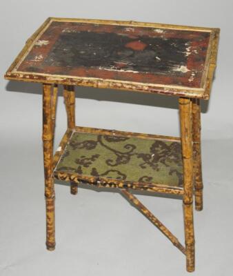 A late Victorian rectangular bamboo occasional table