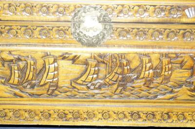 A Chinese style camphorwood chest - 2