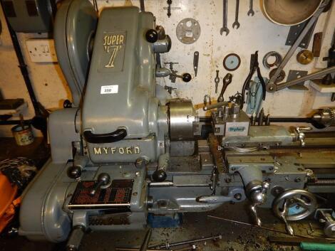 A Myford Super 7 Engineering Lathe