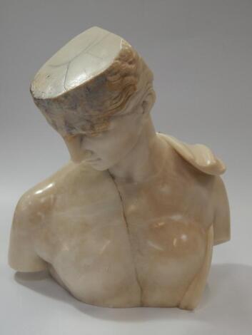 A 19thC white marble bust