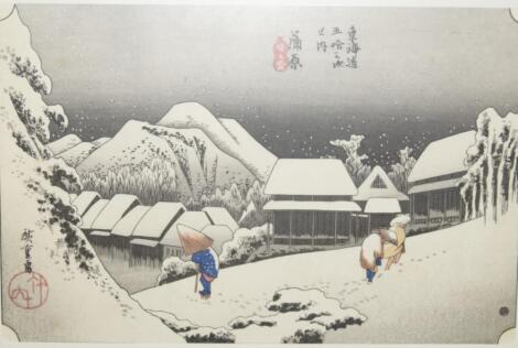 Two 20thC Japanese wood block prints