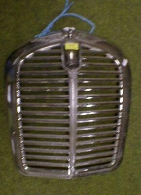A chrome plated radiator grill for an Austin A40